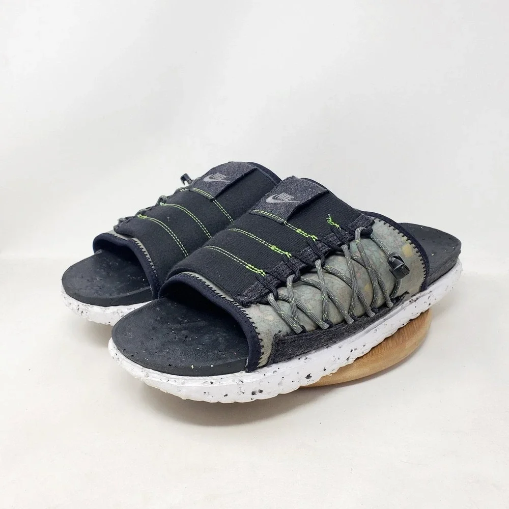 Nike Sandals Mens 14 Asuna Crater Slide Slip On Pool Beach Black Shoes